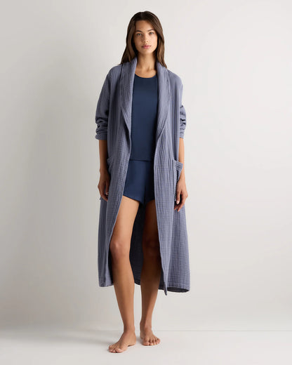 Soft Layered Turkish Cotton Robe - XS / White