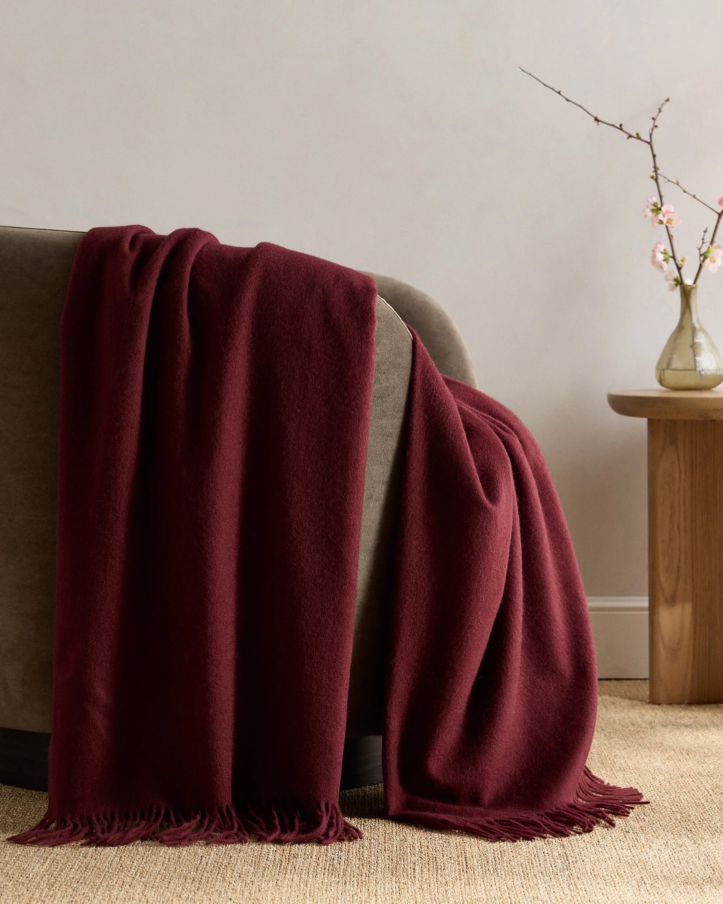 Mongolian Cashmere Throw - 50x60 / Heather Grey