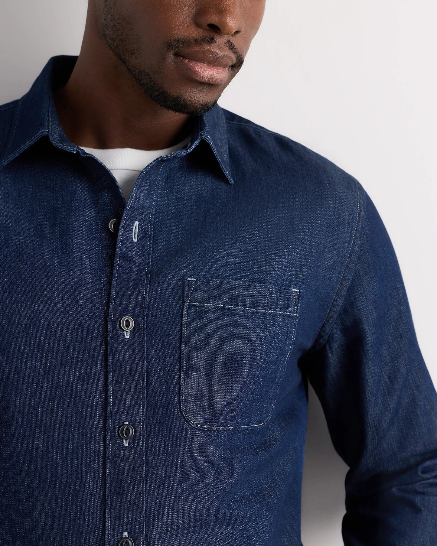 Heritage Washed Denim Shirt - S / Dark Wash