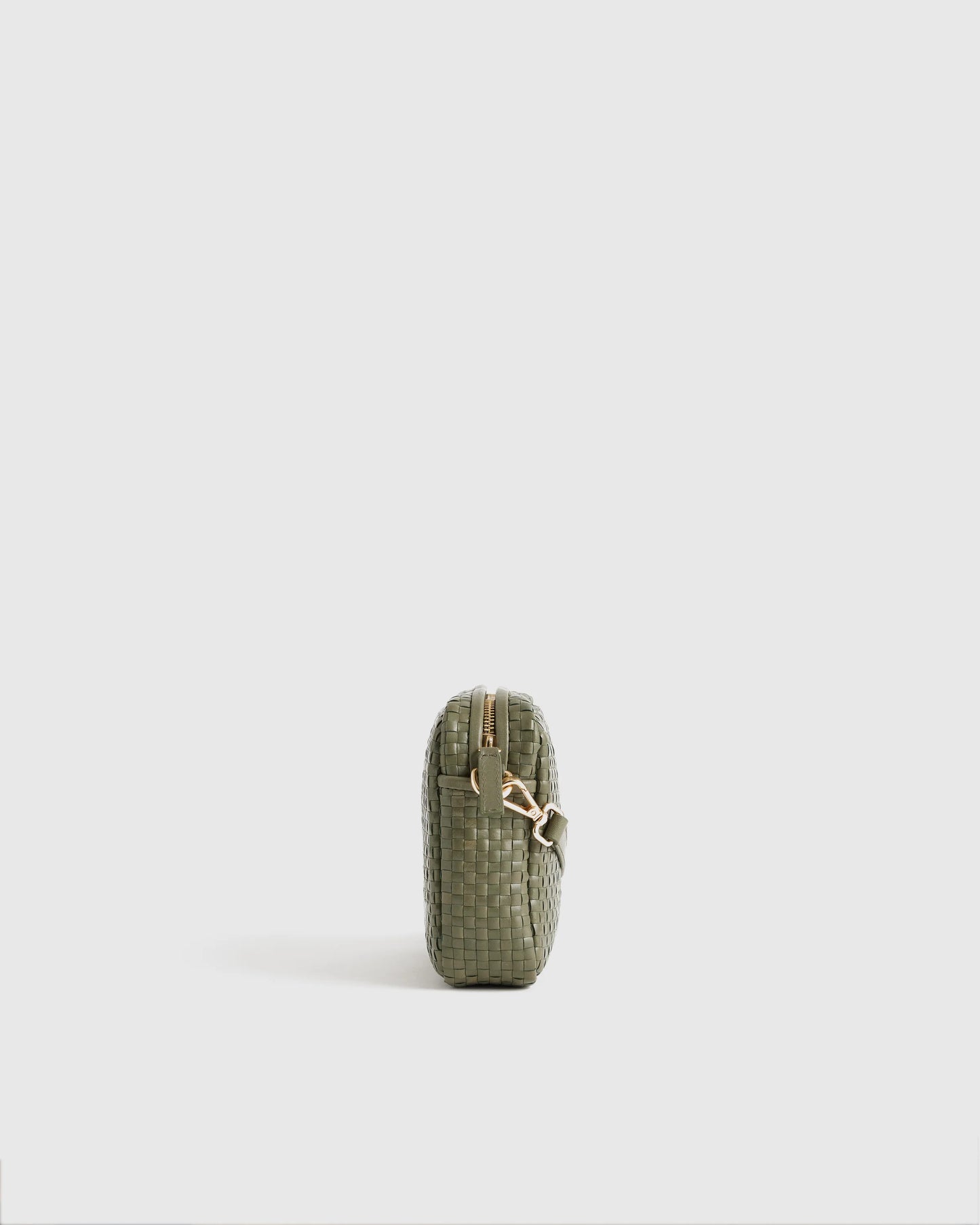 Italian Leather Handwoven Crossbody - One Size / Cognac