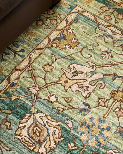 Aden Wool Rug - 5' x 8' / Green
