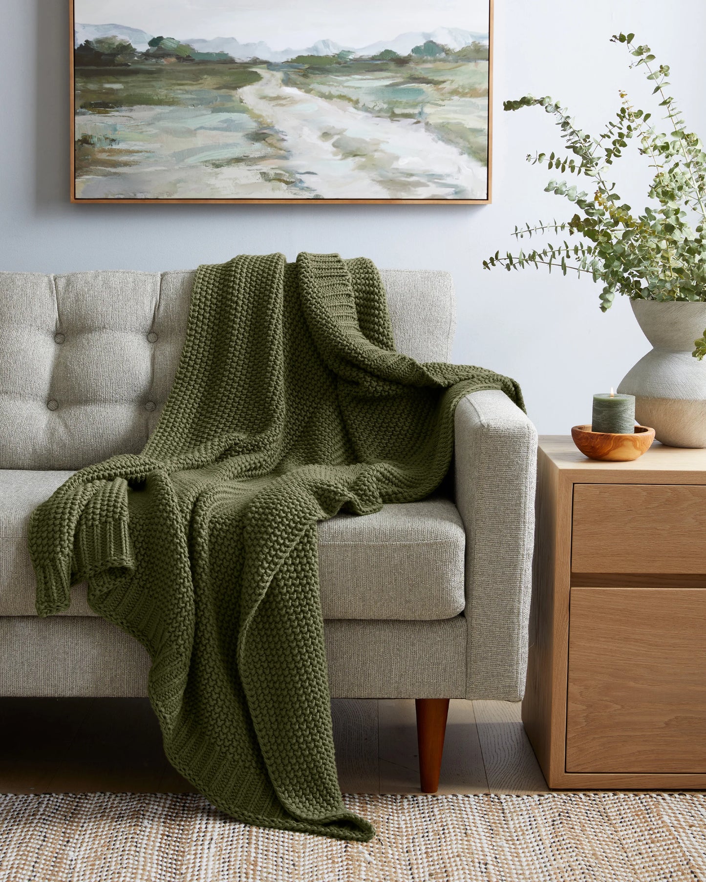 Cotton Fisherman Throw - 50x60 / Espresso