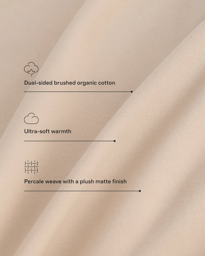 Organic Brushed Cotton Sheet Set - Twin / Toffee