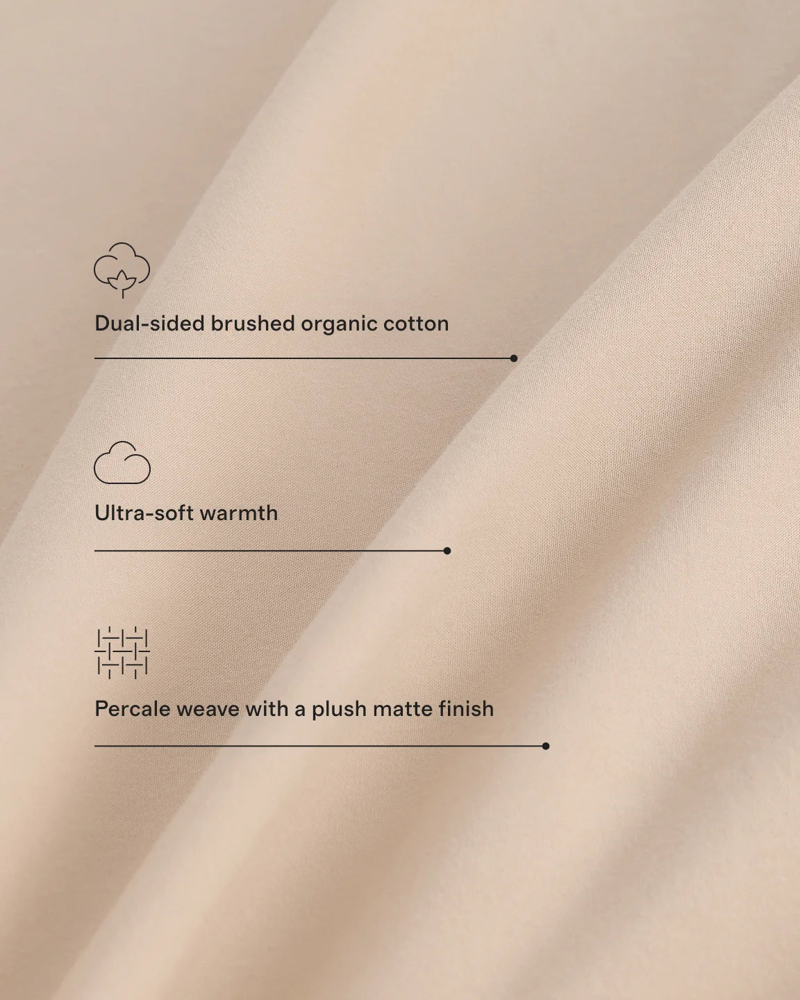 Organic Brushed Cotton Duvet Cover - Twin / Toffee