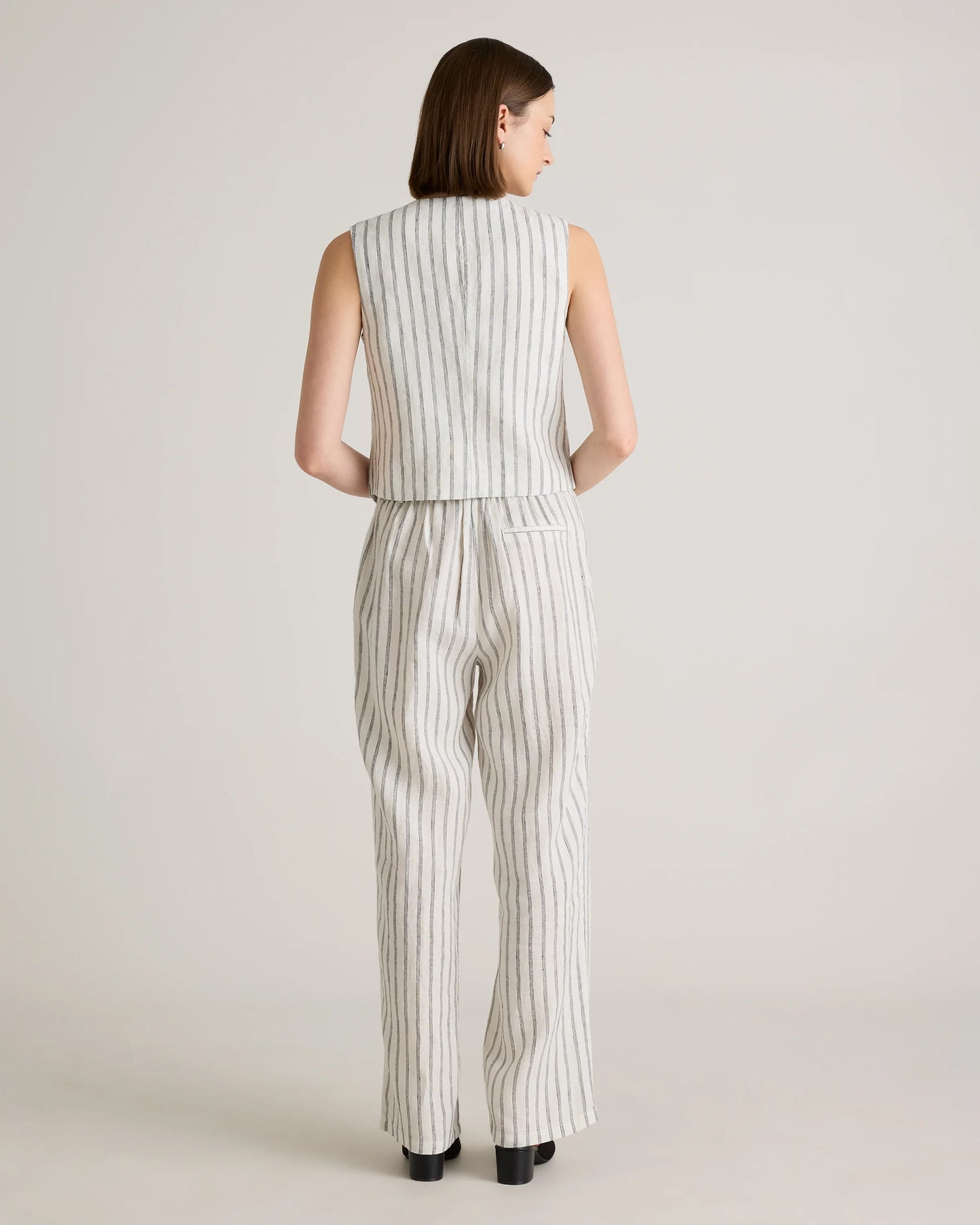 100% European Linen Pleated Trouser - 0 / Bayberry Olive