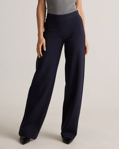 Ultra-Stretch Ponte Wide Leg Pants - XS / Espresso