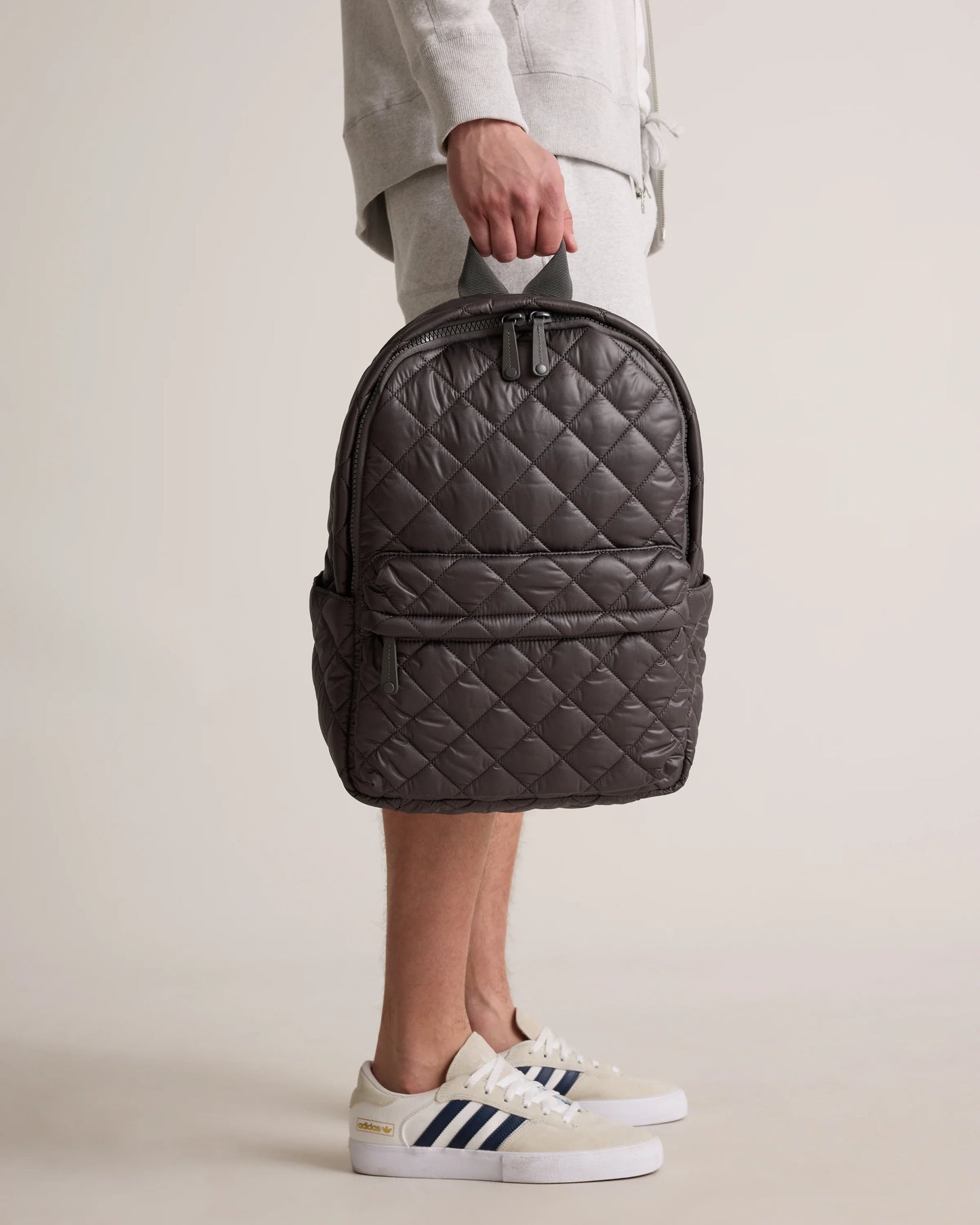 Transit Quilted Commuter Backpack - One Size / Taupe Brown