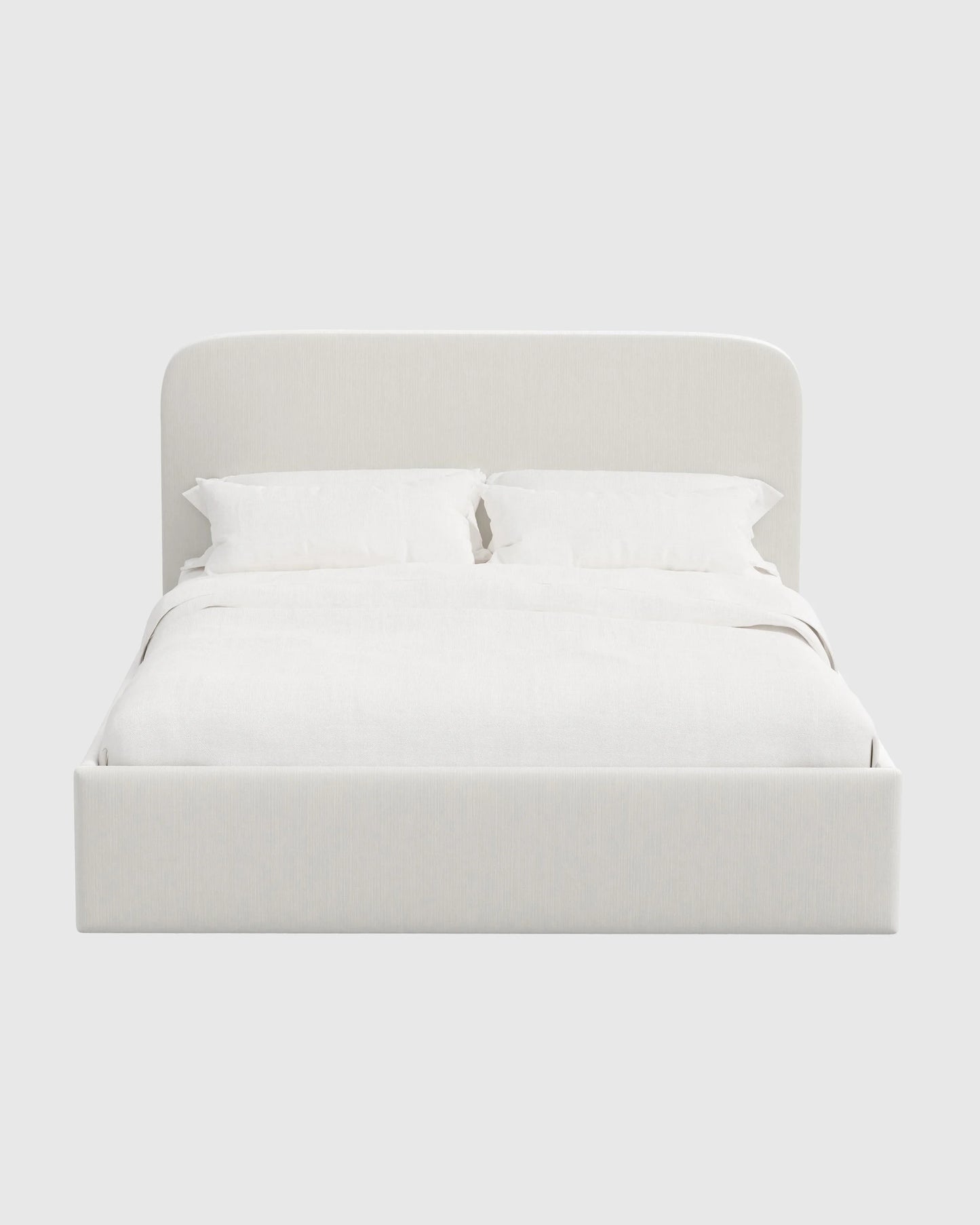 Curved Bed in Performance Velvet - Full / Walnut