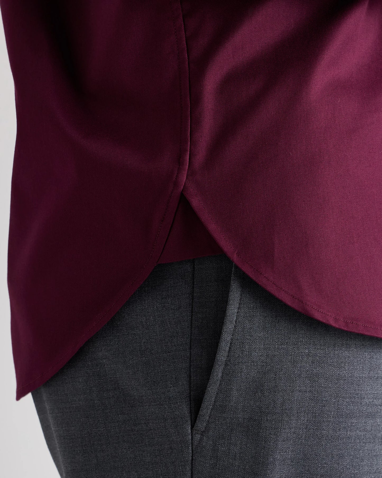 Organic Cotton Stretch Twill Dress Shirt - S / Grey Stripe