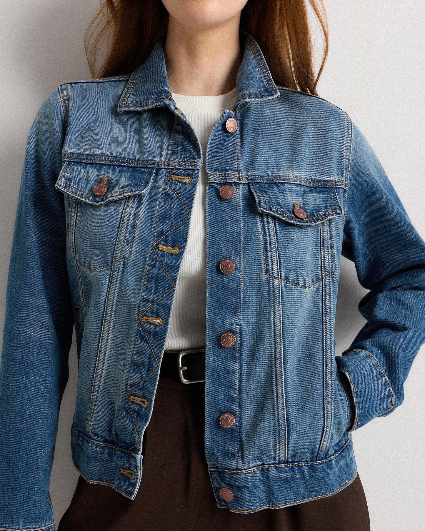 100% Organic Cotton Denim Jacket - XS / Indigo Blue