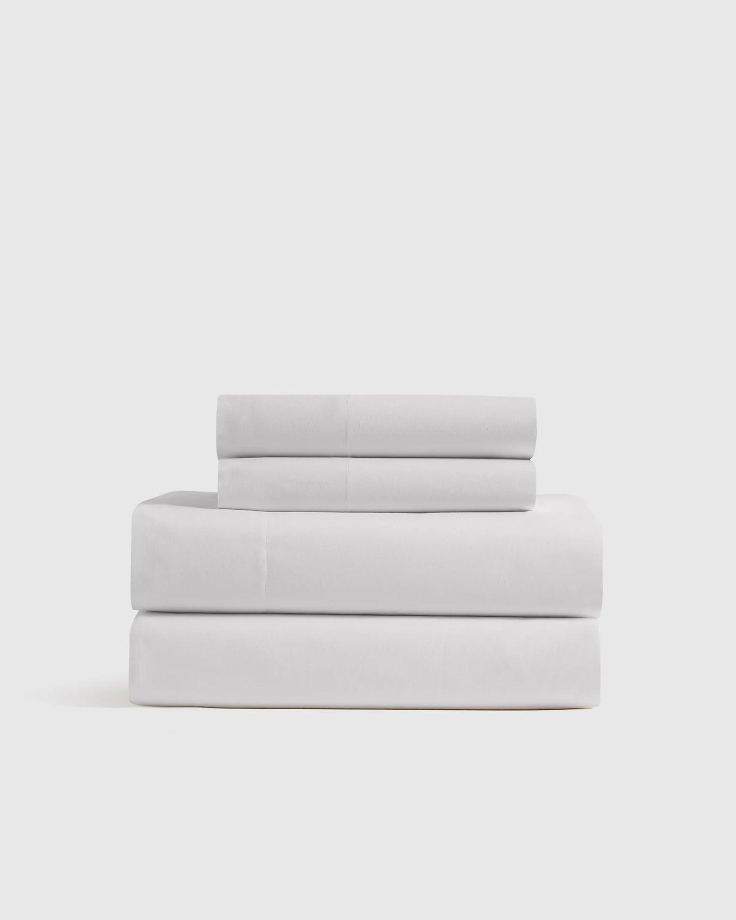 Organic Crisp Percale Sheet Set - Twin / White