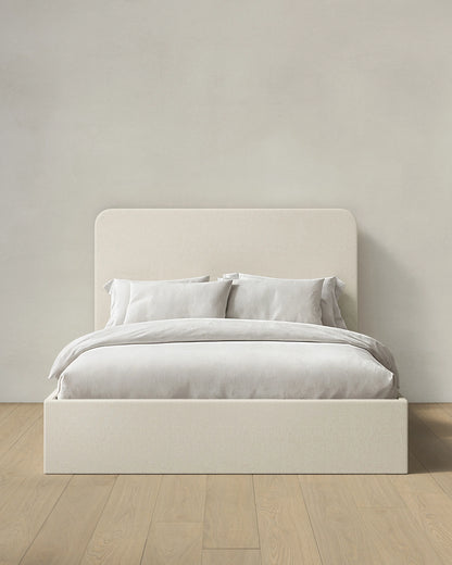 100% Linen Curved Bed - Full / Canvas