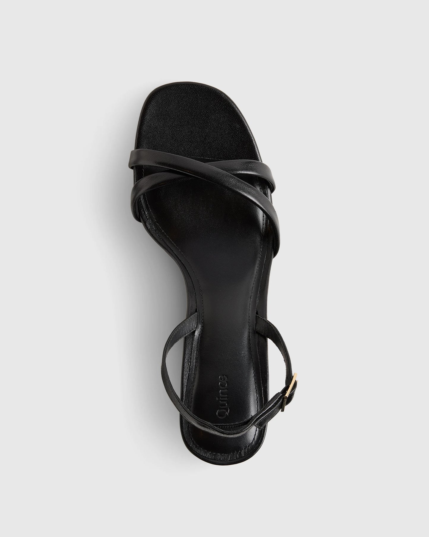Italian Leather 75mm Slingback Heeled Sandal - 5 / Black