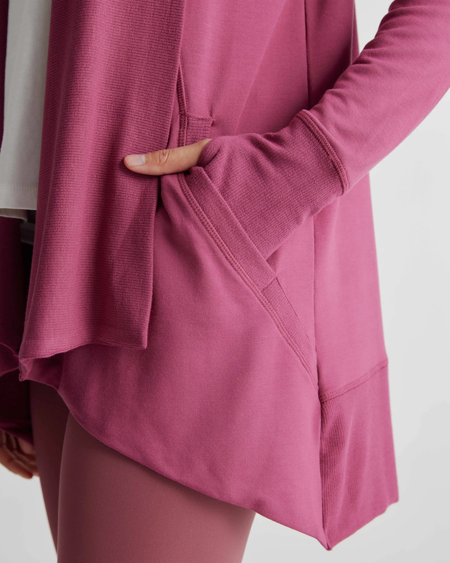 French Terry Modal Cardigan - XS / Rose