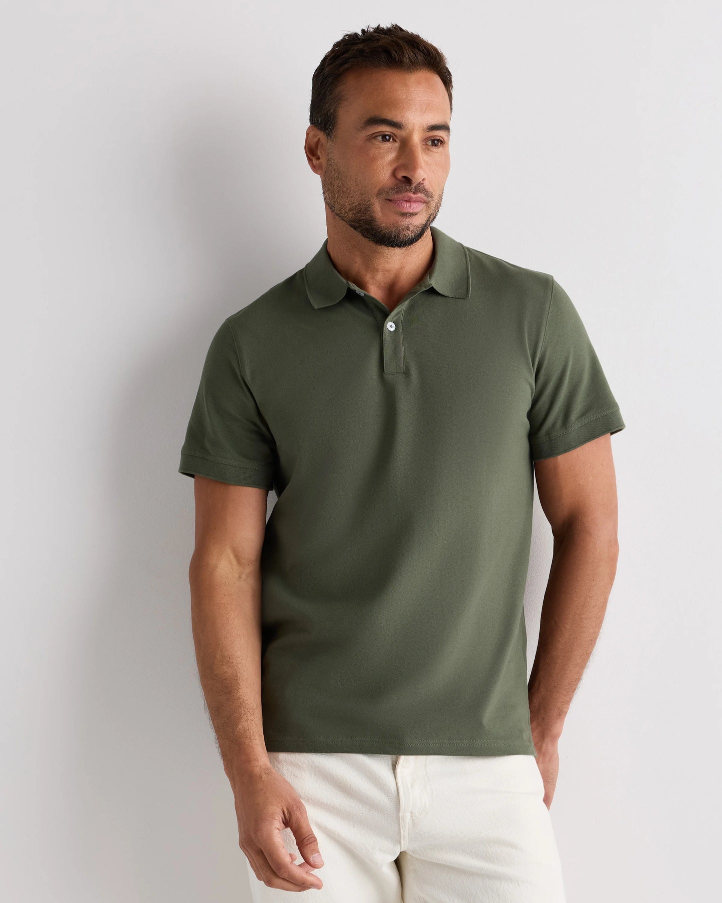 Organic Cotton Pique Polo - XS / Heather Grey