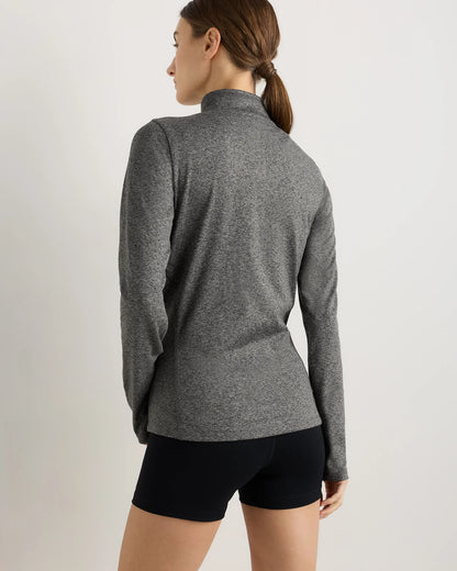 Flowknit Quarter-Zip Pullover - XS / Heather Deep Navy