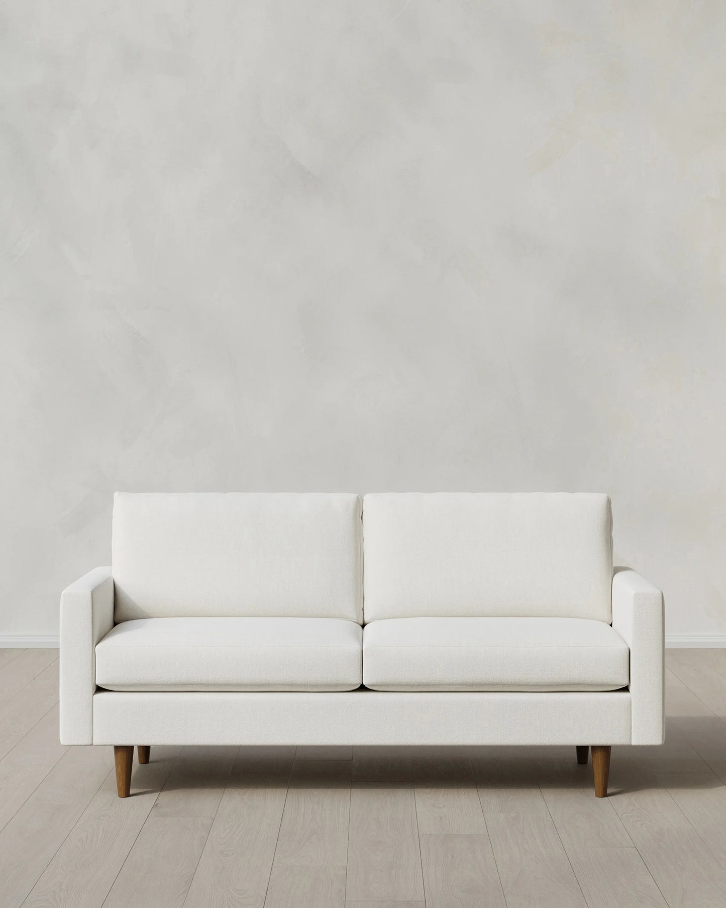 Atlas Midcentury Sofa in Performance Chenille Linen Blend - 6ft / Snow