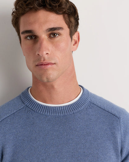 100% Organic Cotton Crewneck Sweater - S / Speckled Beige