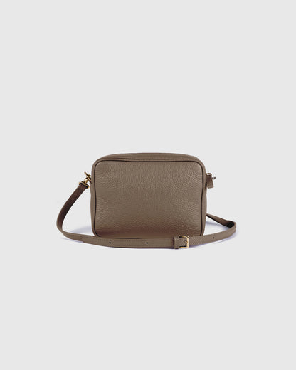 Italian Leather Crossbody Bag - One Size / Black Croco