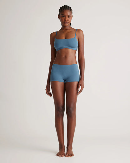 Organic Cotton Boyshort (6-pack) - XS / Black/Soft White/Ocean