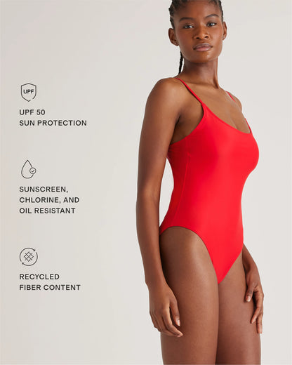 Italian Cami One-Piece Swimsuit - XS / Black
