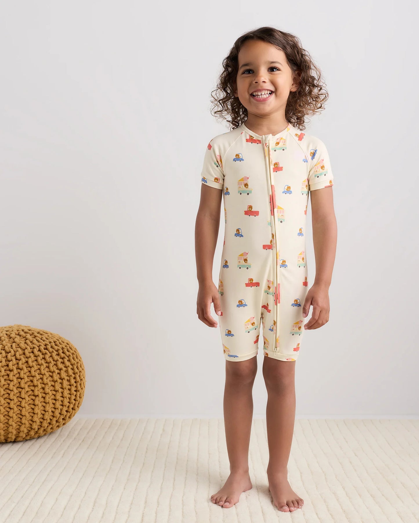 Bamboo Shortie Onesie Pajama - 2T / Sunshine