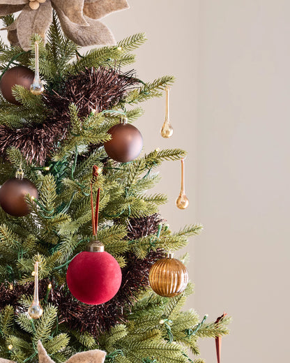 Spruce Artificial Christmas Tree: Lit - 7' / Forest Green