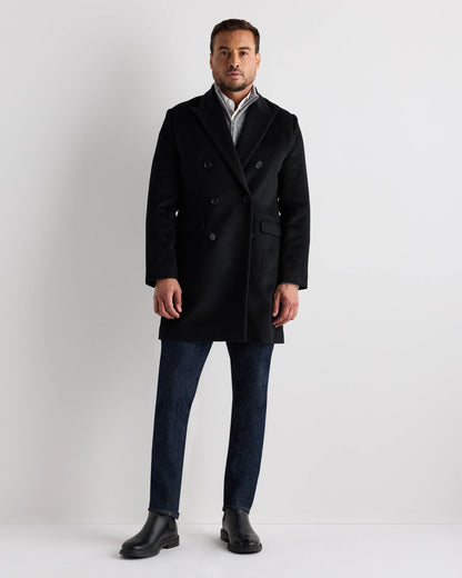 Camel Hair Double-Breasted Overcoat - S / Vicuna