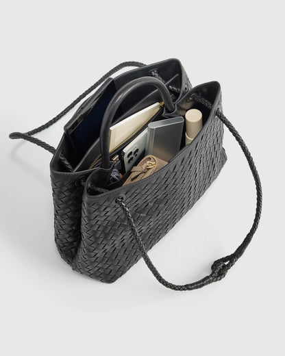 Romy Handwoven Satchel - One Size / Cognac
