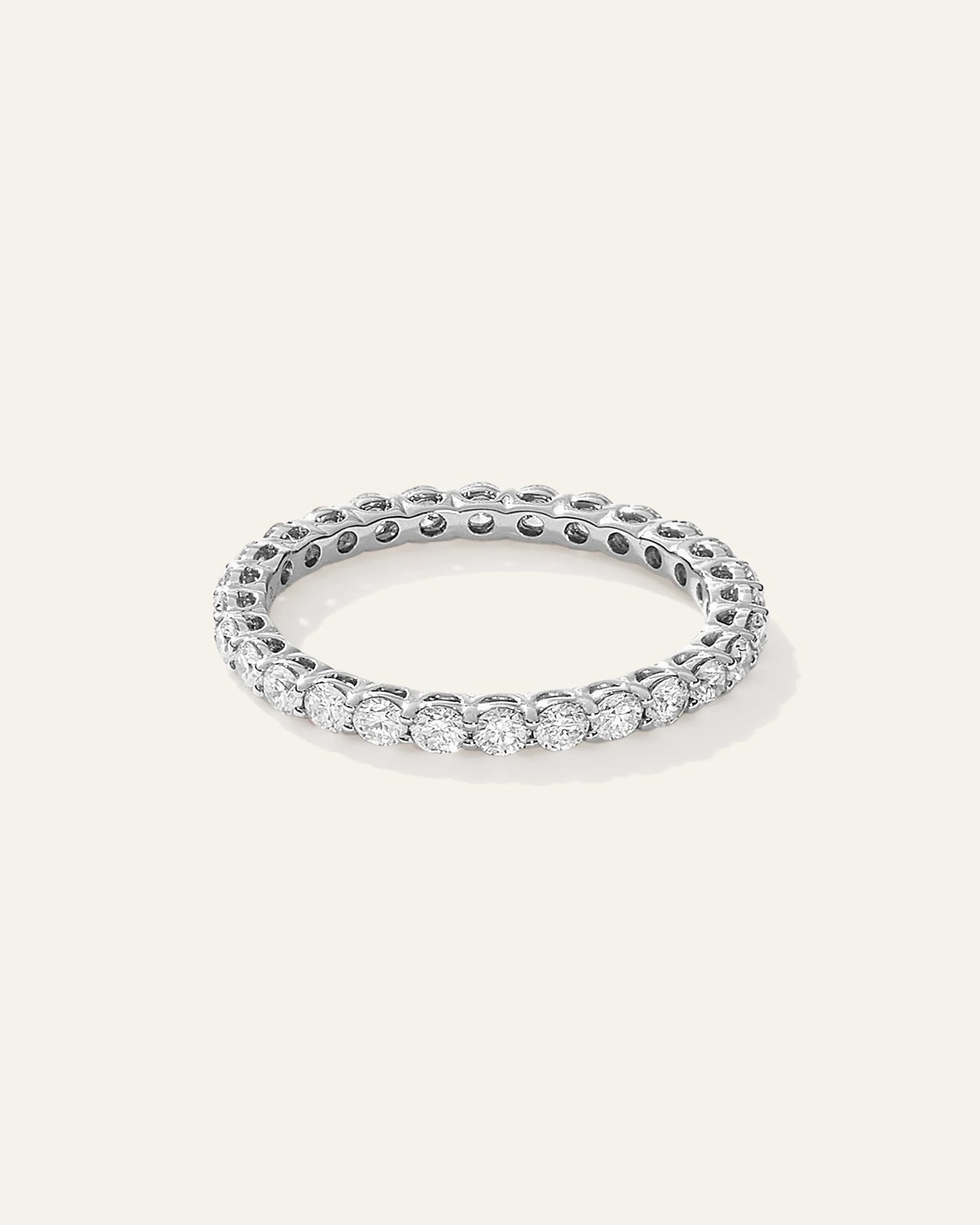 Lab Grown Diamond Round Eternity Band - 4 / Yellow Gold
