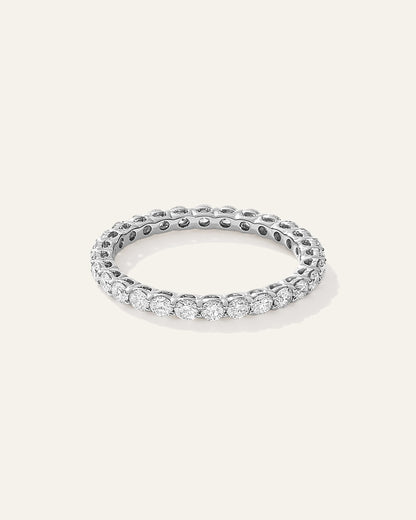 Lab Grown Diamond Round Eternity Band - 4 / Yellow Gold