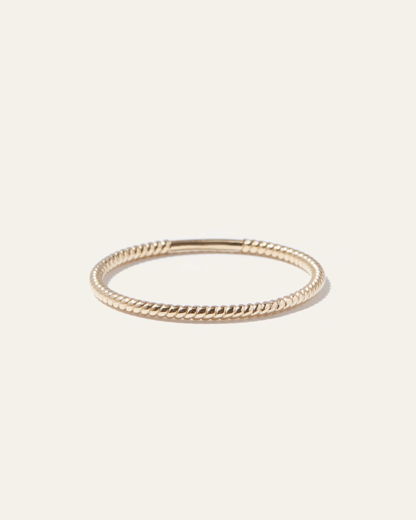 14K Gold Twist Ring - 4 / White Gold
