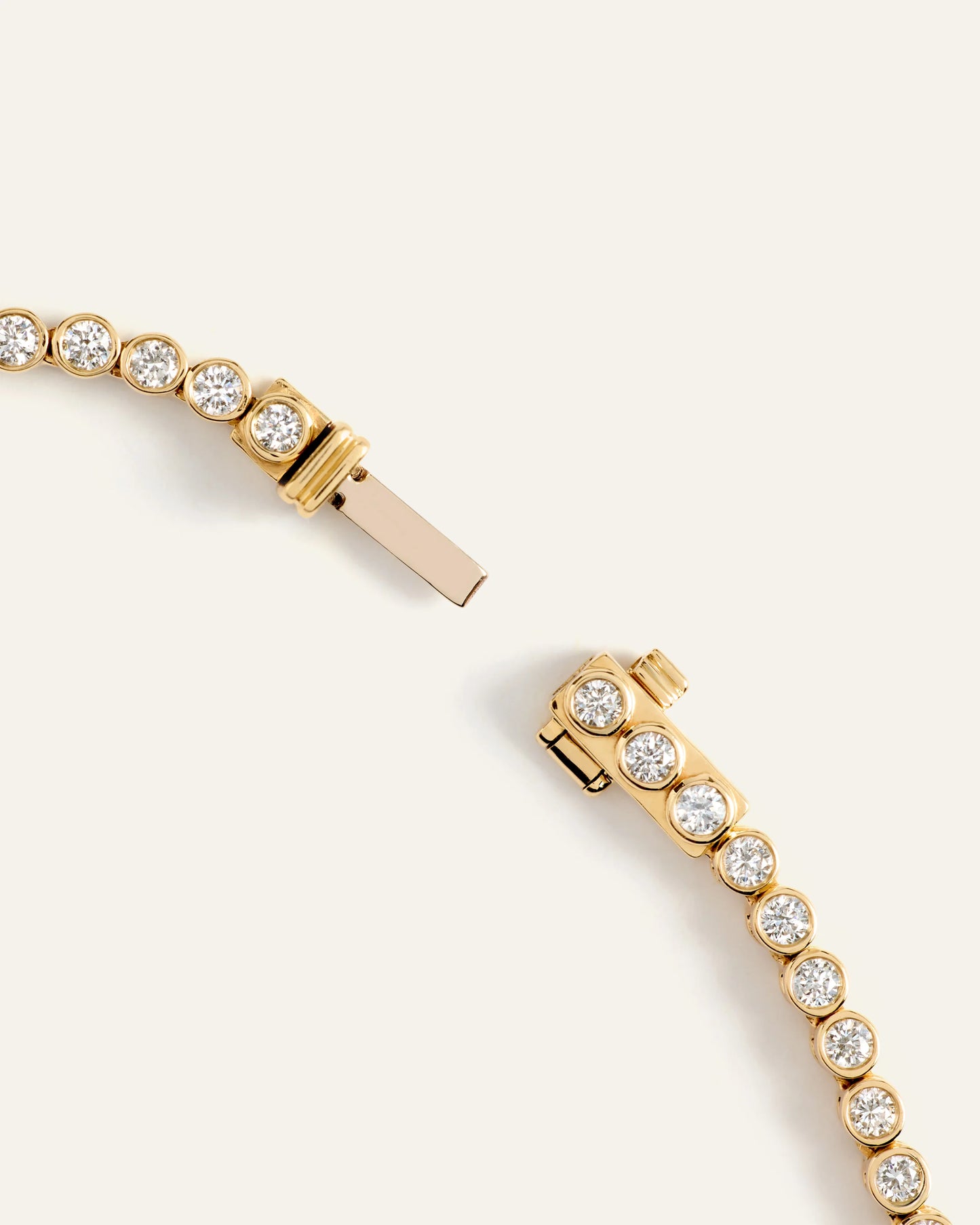 14K Gold Lab Grown Diamond Bezel Set Graduated Tennis Necklace - 7ctw - One Size / Yellow Gold