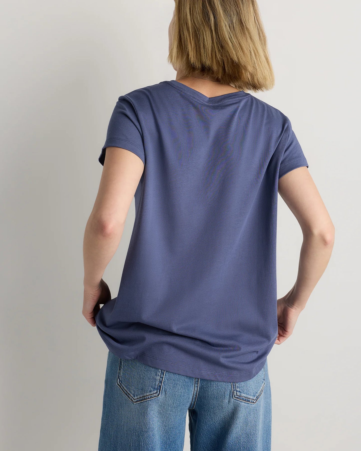 Cotton Modal Crew Neck Swing Tee - XS / White