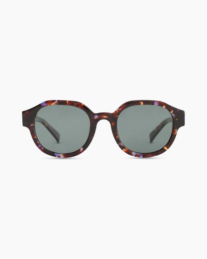 Reagan Polarized Acetate Sunglasses - One Size / Amethyst Tortoise with Grey lens