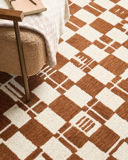 Zion Wool Rug - 5' x 8' / Rust