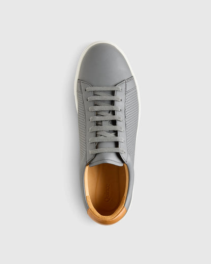Italian Leather Everyday Sneaker - 7 / Black/Black