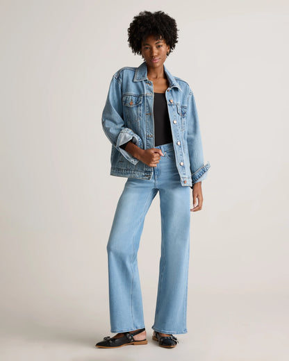 Bella Stretch Wide Leg Jeans - 24 / Frosted Blue