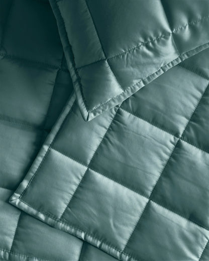 Bamboo Box Quilt Set - Twin / Sage