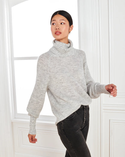 Baby Alpaca-Wool Turtleneck - XS / Light Grey