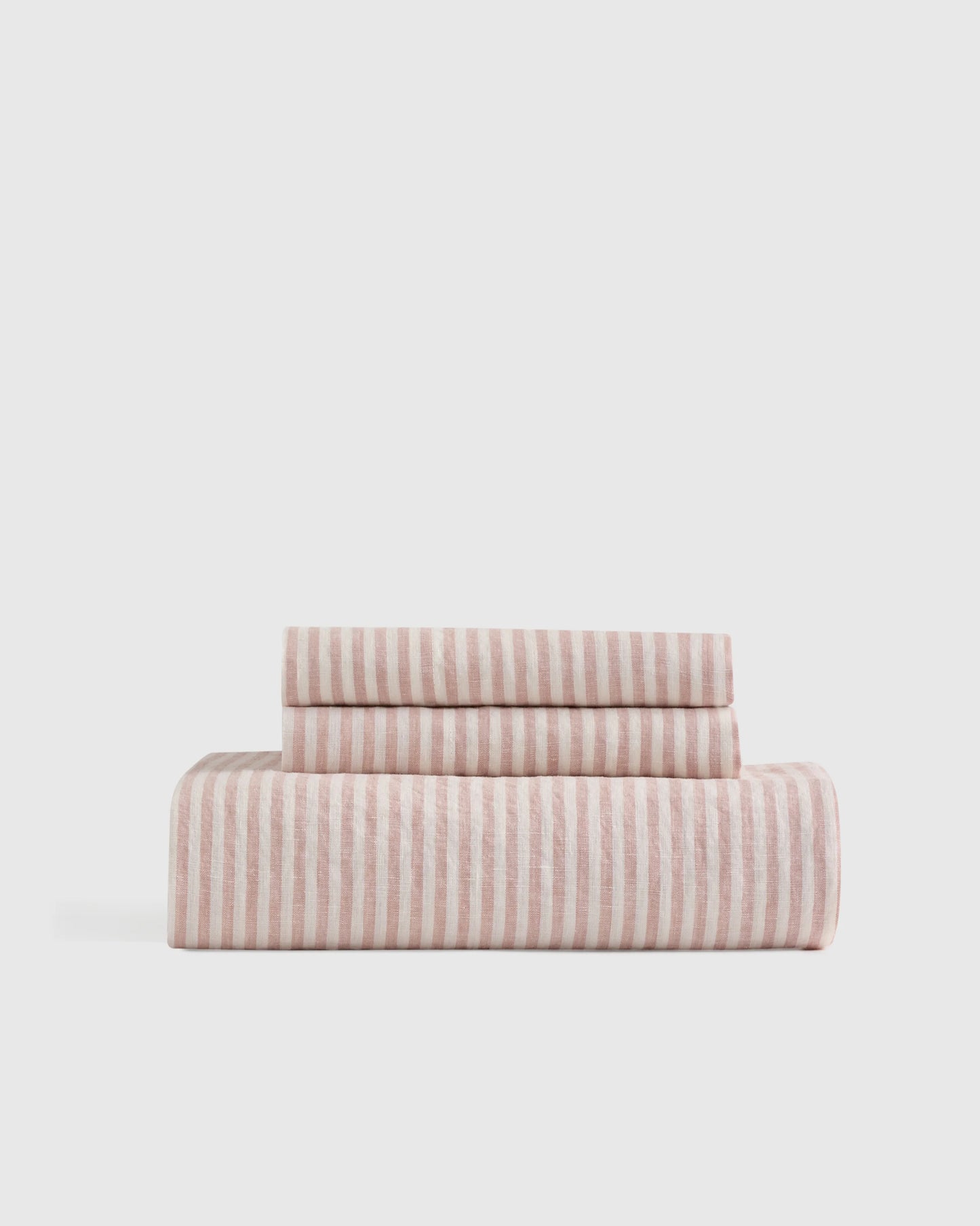 European Linen Fitted Sheet Set - Twin / Peach
