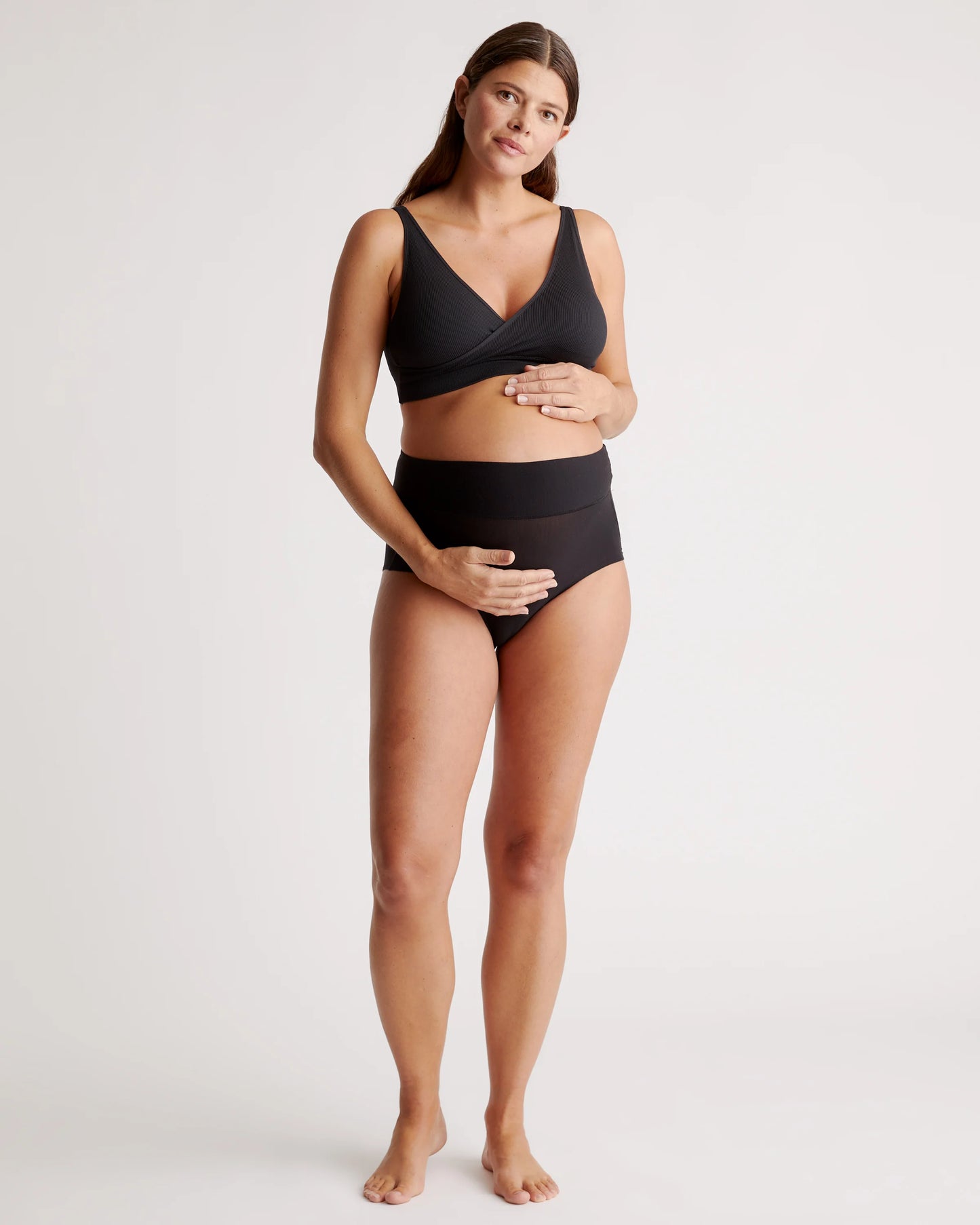 Seamless Crossover Nursing & Lounge Bra (2-pack) - XS / Peach Pink