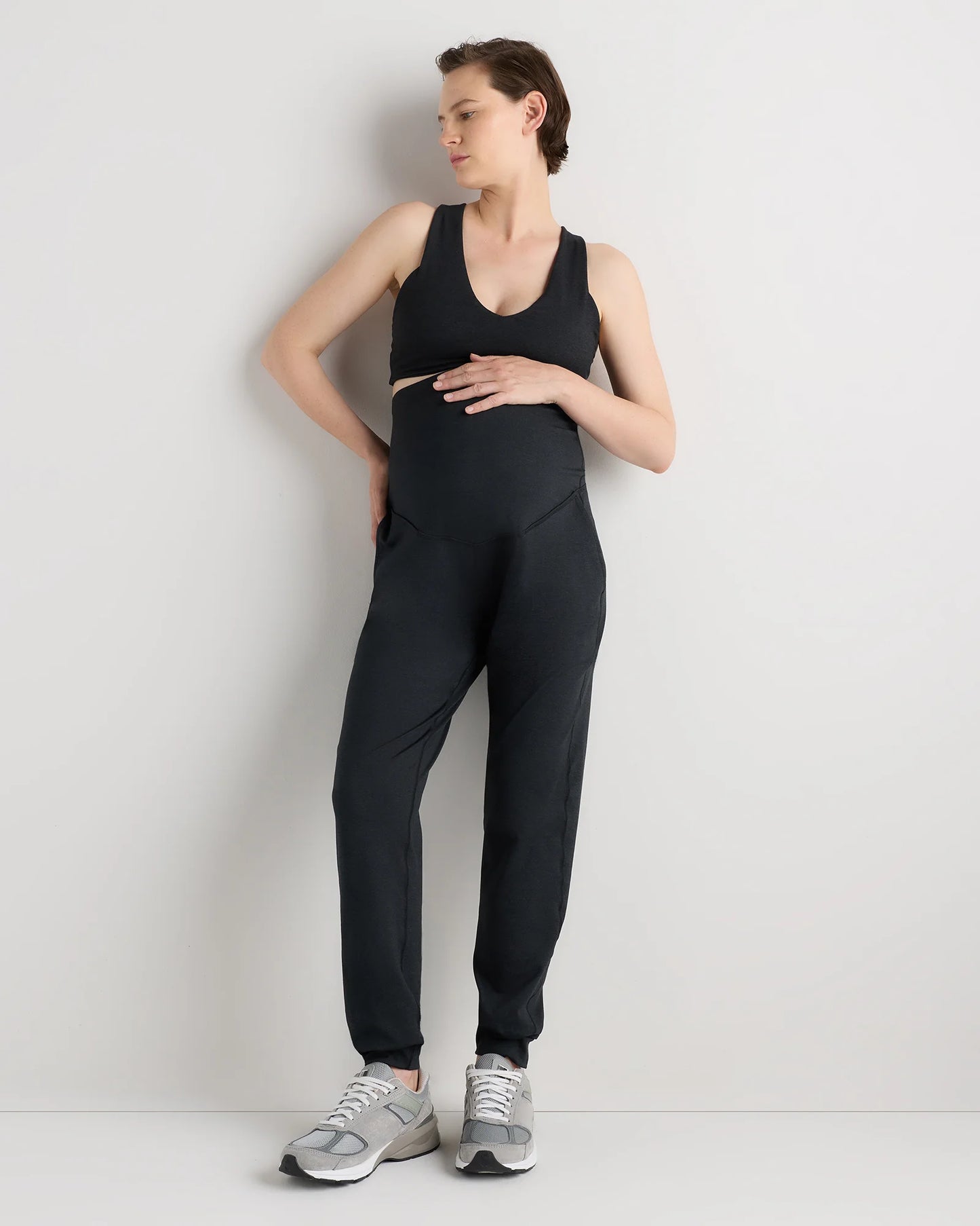 Ultra-Soft Maternity Joggers - XS / Heather Black
