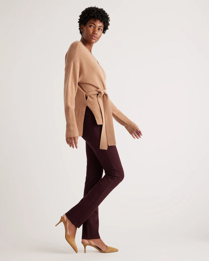Ultra-Stretch Ponte Straight Leg Pants - XS / Morel Grey