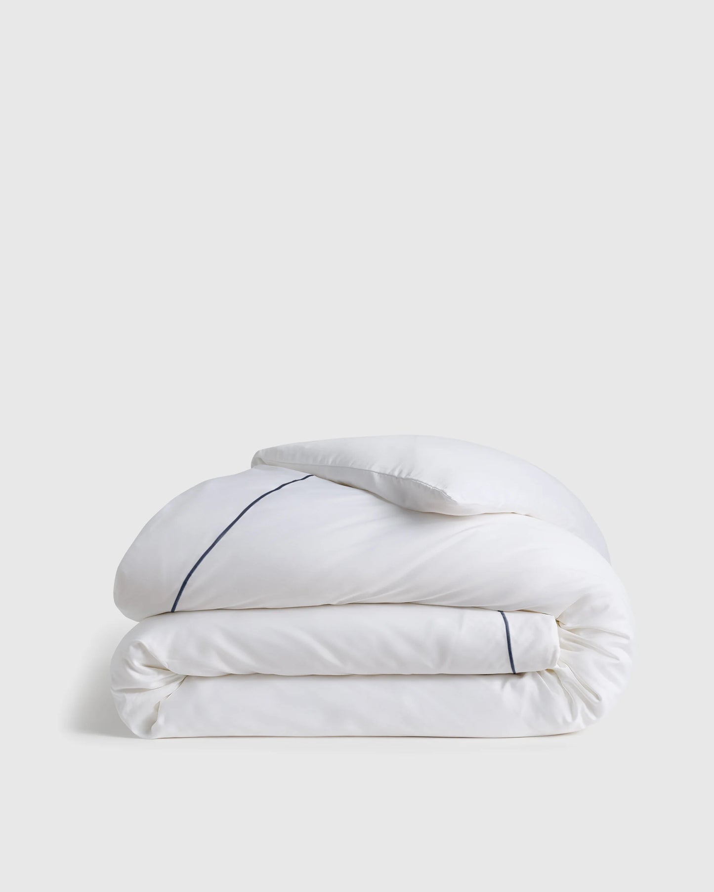 Signature Giza Cotton Sateen Duvet Cover - Twin / Light Grey