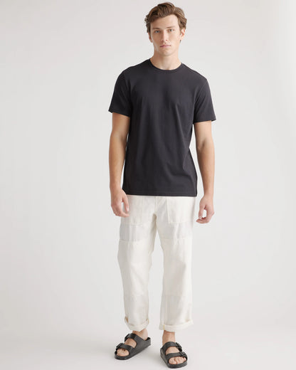 Cotton Modal Crew Neck Tee - S / Bold Black