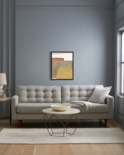 Suspension in Yellow by Julia Balfour - 21.25"x26.25" / Oak