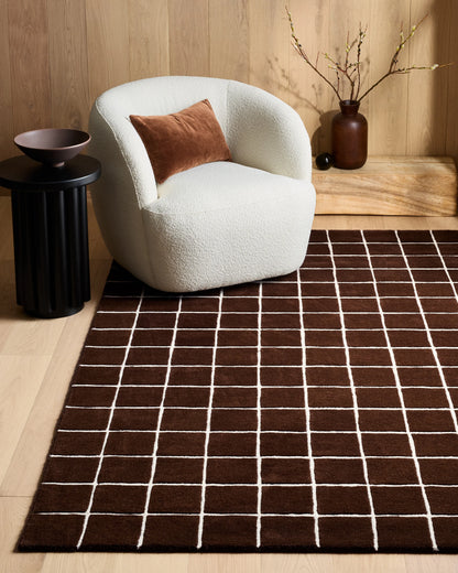 Bowie Wool Rug - 5' x 8' / Brown