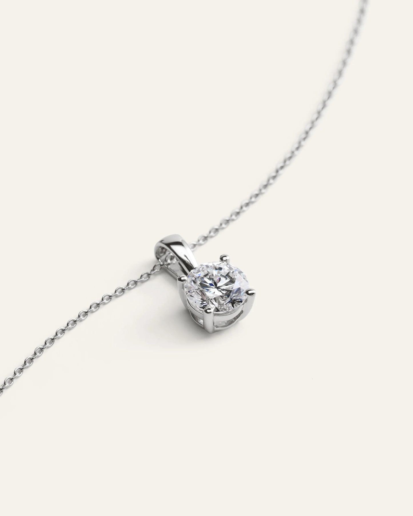 14k Gold Lab Grown Diamond Solitaire Pendant - 1ct - One Size / Yellow Gold