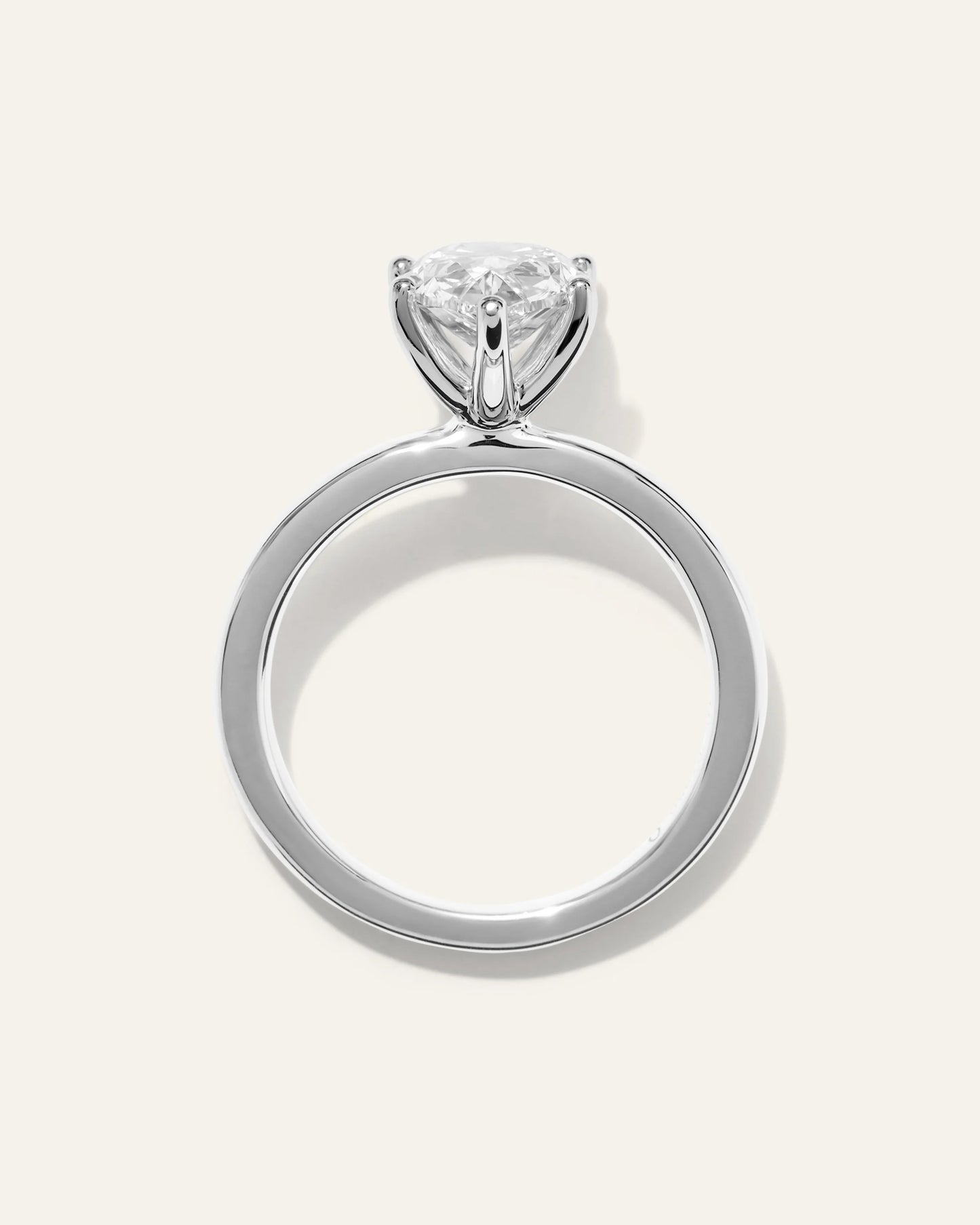 Lab Grown Diamond Pear Comfort Fit Engagement Ring - 2.5ct - 4 / Yellow Gold